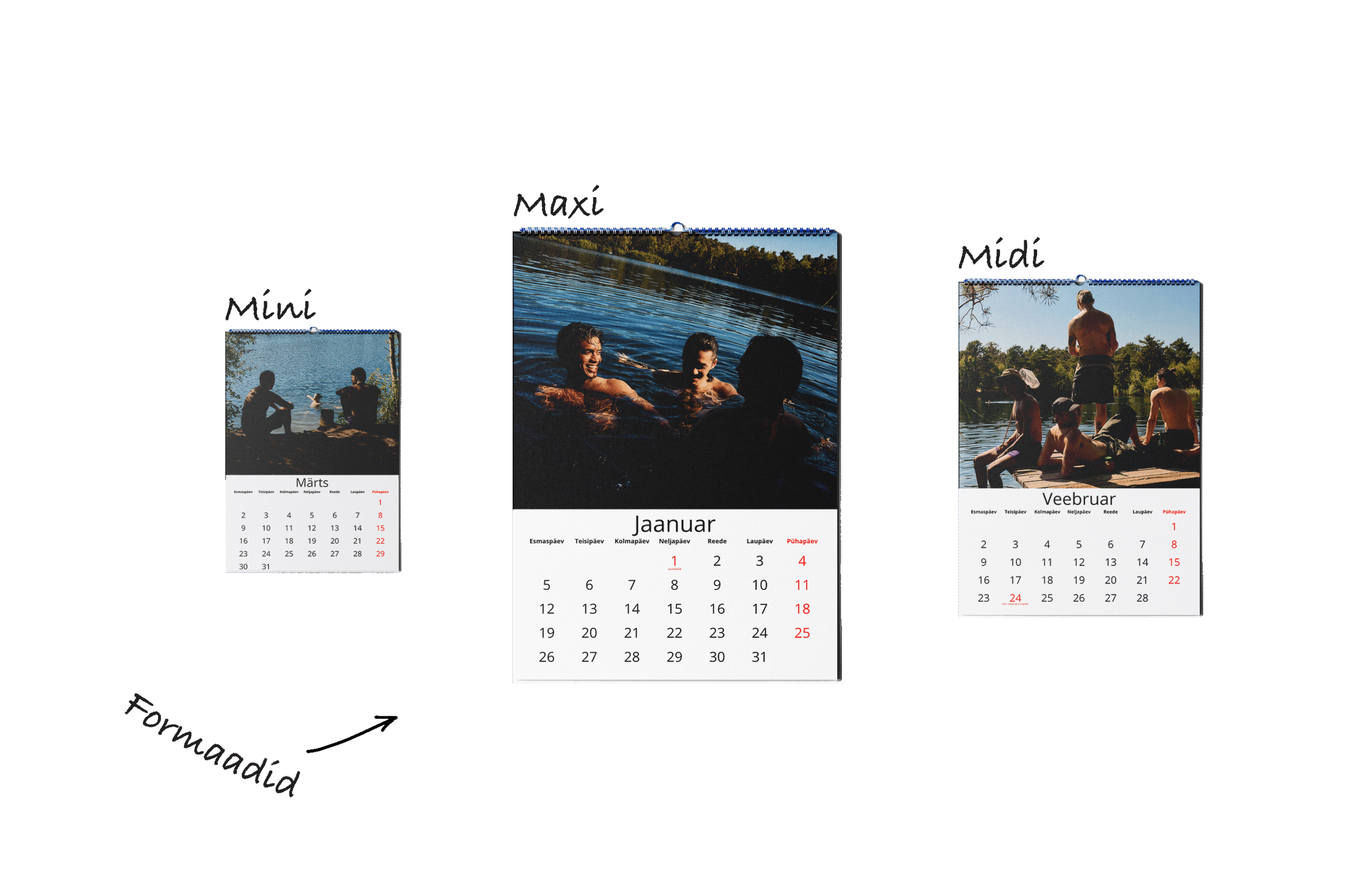 Kalendrite formaadid